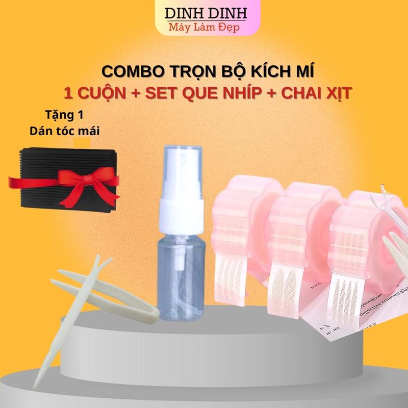 Combo kích mí lưới đầy đủ: Cuộn 360 miếng dán mí + set que nhíp + lọ xịt