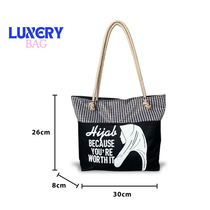 [ BELI 1 GRATIS 1 ] Totebag Tali Sumbu Tas Wanita Hijab Kanvas Printing Gambar Muslimah Palestina Palestine Bandung Original 4