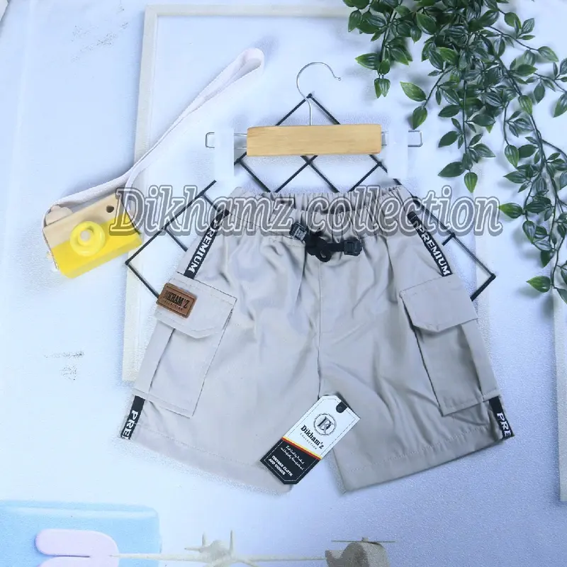 Dikhamz collection  - Celana Cargo Anak Strip-z/ Celana Anak/ Cargo Anak/ Celana Anak Cargo/ Celana pendek anak 3