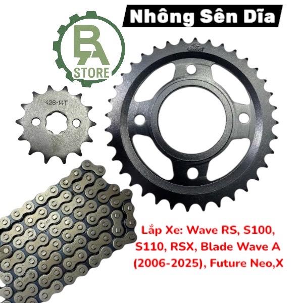 Nhông sên dĩa xe Wave Rs wave s s100 RSX Blade Wave a Future neo,X nhông xích xe wave