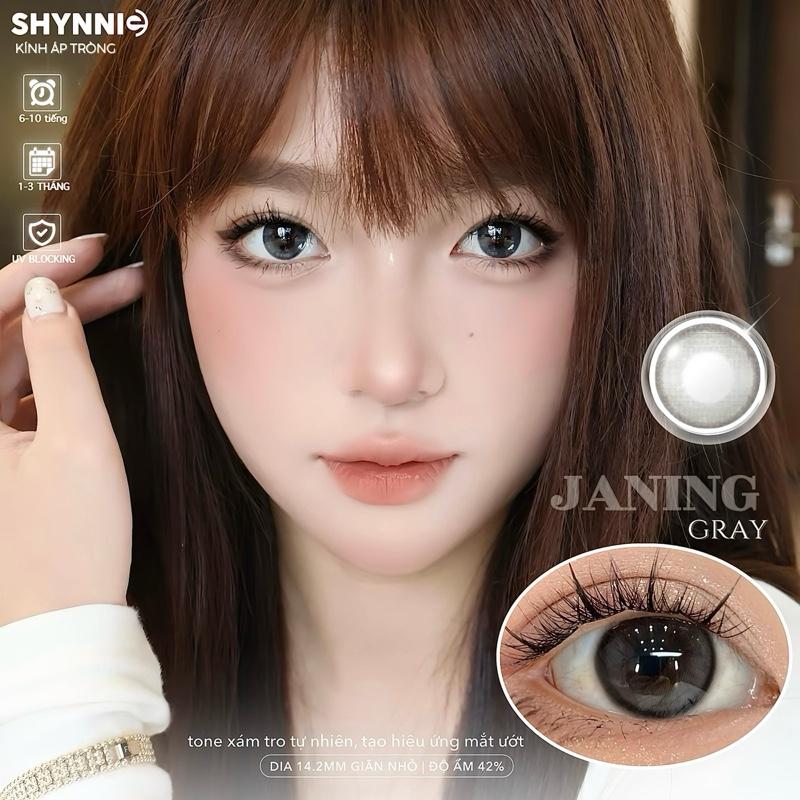1 CẶP LENS 0 ĐỘ Kính áp tròng GRAY 14.2mm xám giãn ít HSD 1 năm tặng kèm KHAY ĐƠN - SHYNNIE LENS 14.2