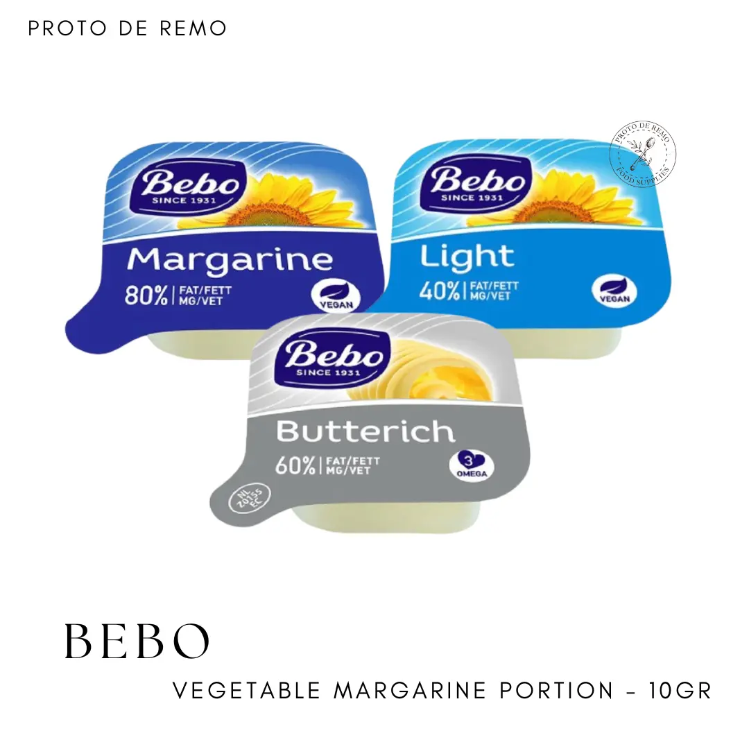 Bebo Vegetable Vegan Margarine Portions - 10GR