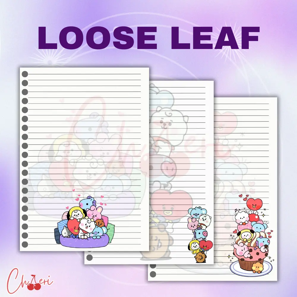Loose Leaf | Binder Revil | Isi Binder [KPOP] BT21 Kertas Paper Stationery