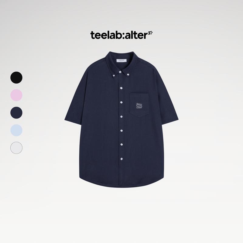 Áo Sơ Mi Tay Ngắn Teelab Eco Oxford Signature Logo Unisex Form Oversize Local Brand SS068