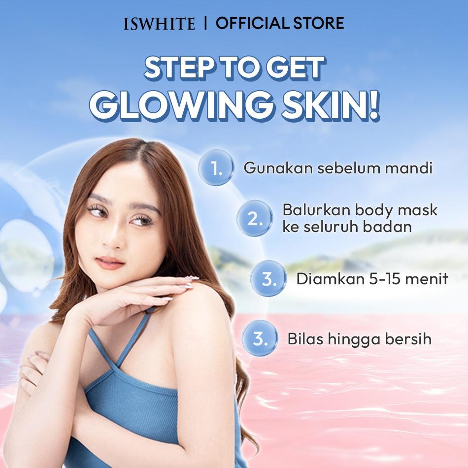 ISWHITE Double Glowing Package Body Mask Body Serum Pencerah Tubuh