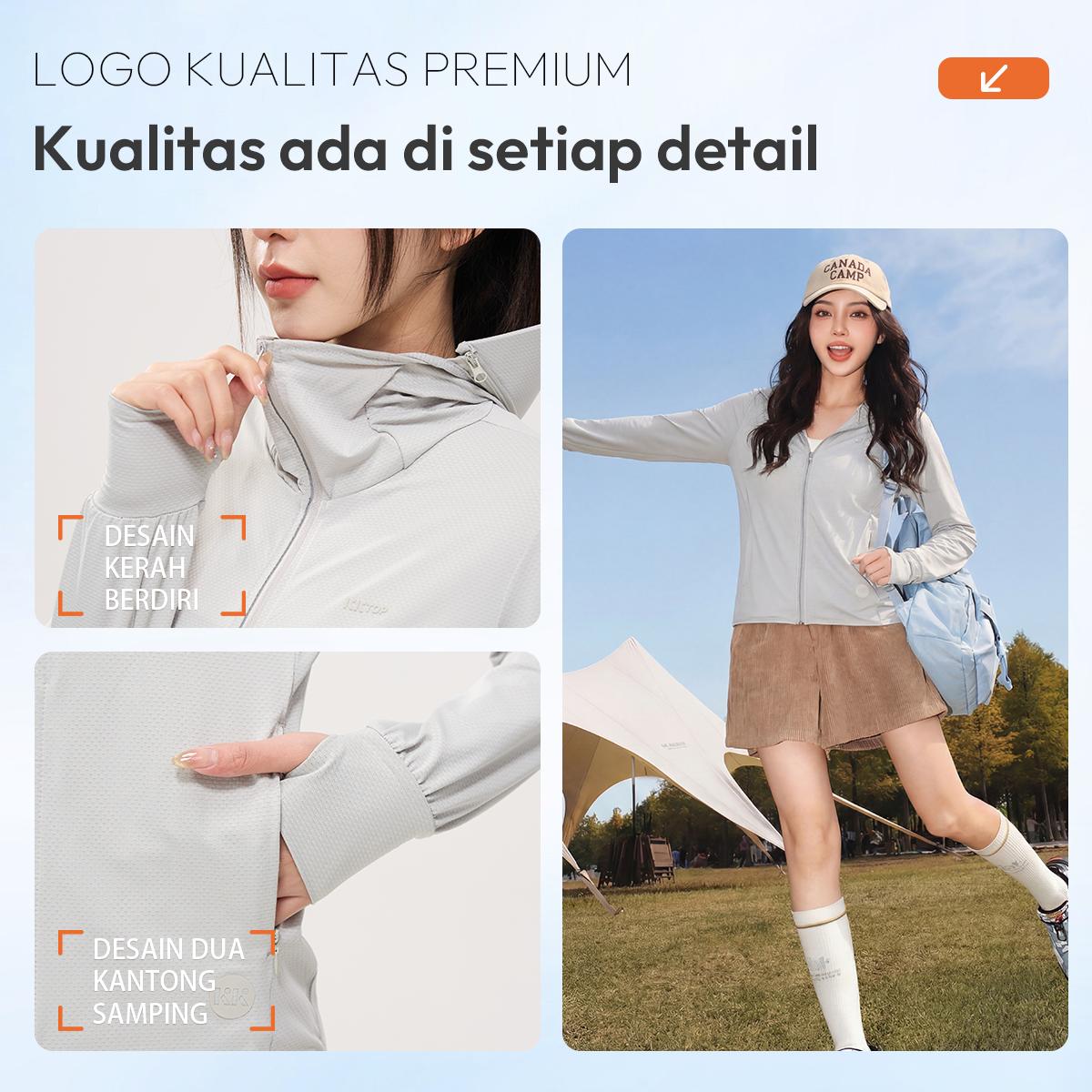 KKTOP Jaket Anti UV Premium Jaket Olahraga Wanita UPF50+ (J006-4254)