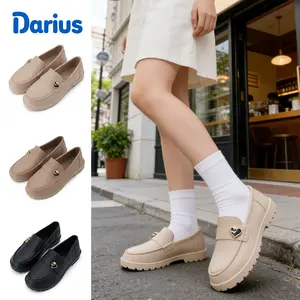 Darius wanita korean style elegan 2026 Sepatu loafer sandal ootd Bahan EVA & Sol Karet Empuk Anti Slip sandal  Shoes Selop Flat Sendal Cewek