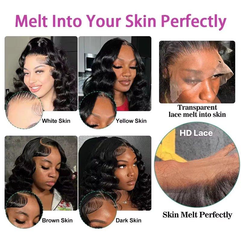 Product Introduction of LEMODA Body Wave 13x4 Full Lace Front Wigs 210% High Density Human Hair for Women HD Lace Front Human Hair Wig With Baby Hair Natural Black 11