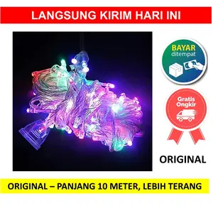 LAMPU TUMBLR 7 WARNA WARNI NATAL RAINBOW TUMBLER 17 AGUSTUSAN LED AGUSTUS 7 Meter M 7m