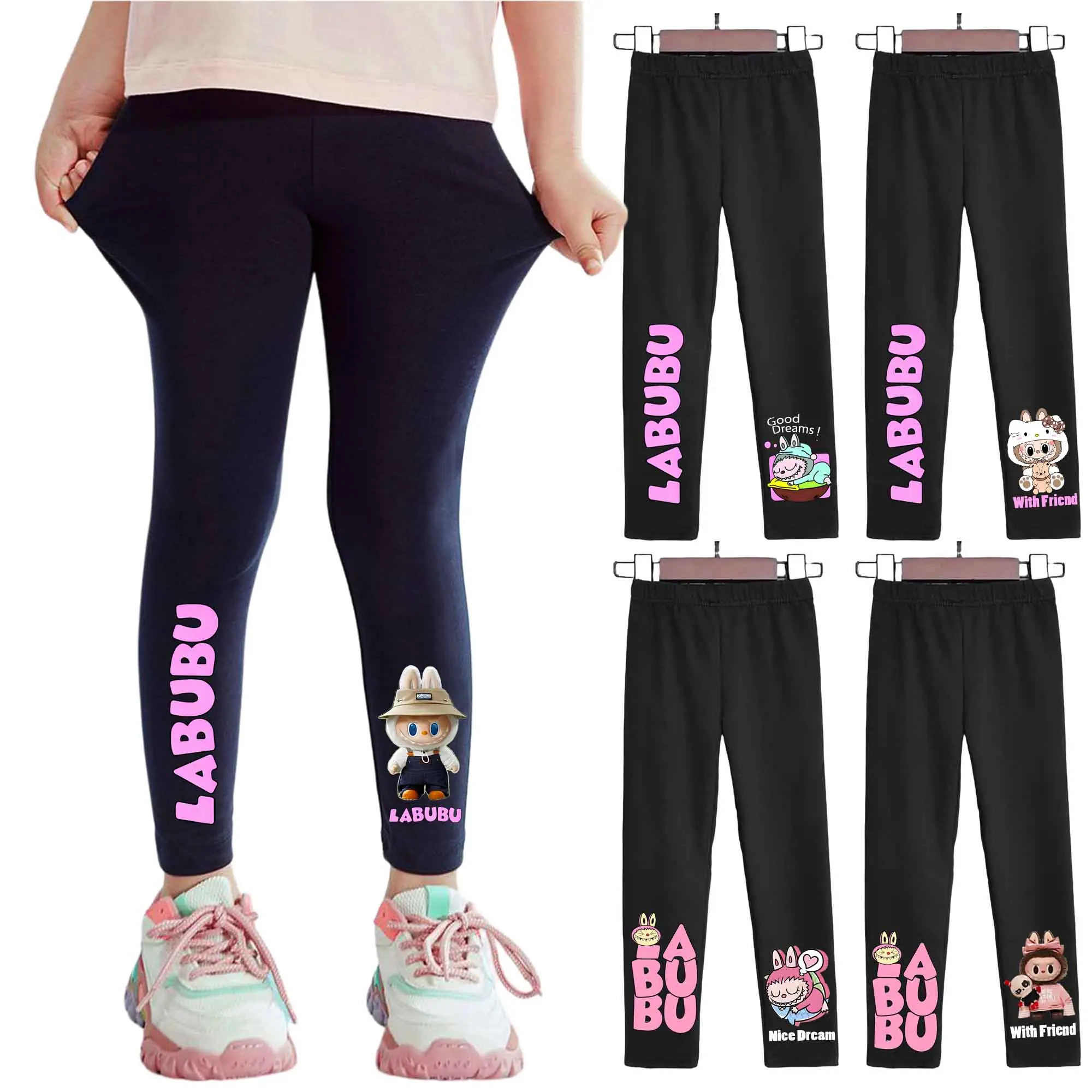 Legging Anak Perempuan Spandek Rayon Kaos Karakter Motif Labubu Collections Celana Perempuan