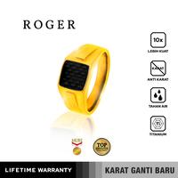 Gambar Emrys Premium Ring ROGER Real Titanium Anti Karat Cincin Titanium Pria Wanita - GOLD ONYX, 7 dari Emrysid Kota Bandung 4 Tokopedia