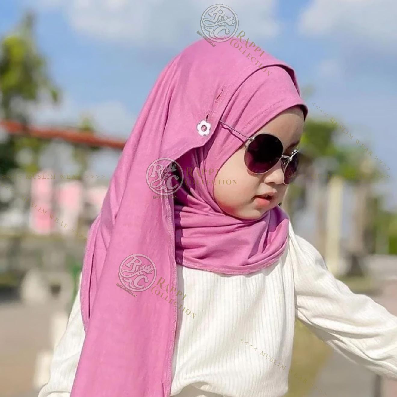 Pahmina Instan Anak Pastan Kancing Usia 2-7 Tahun Pashmina Cantik