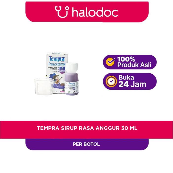 Gambar Tempra Sirup Rasa Anggur 30 ml dari Apotek Halomedika Tebet Kota Administrasi Jakarta Selatan Tokopedia