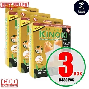 Paket Hemat 3 Box Koyo Herbal Kinoki Gold Detox Kaki 30 PCS, Bahan Alami Aman untuk Detoksifikasi
