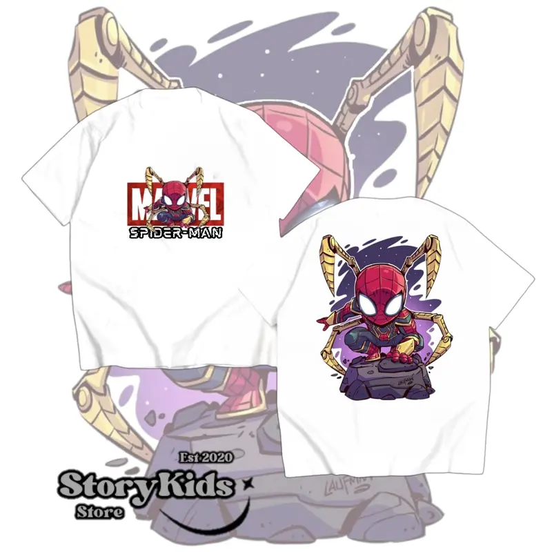 Kaos Baju T-Shirt Anak Laki Laki Marvel Spiderman Cotton Combed 30s  - Fashion Kids 0