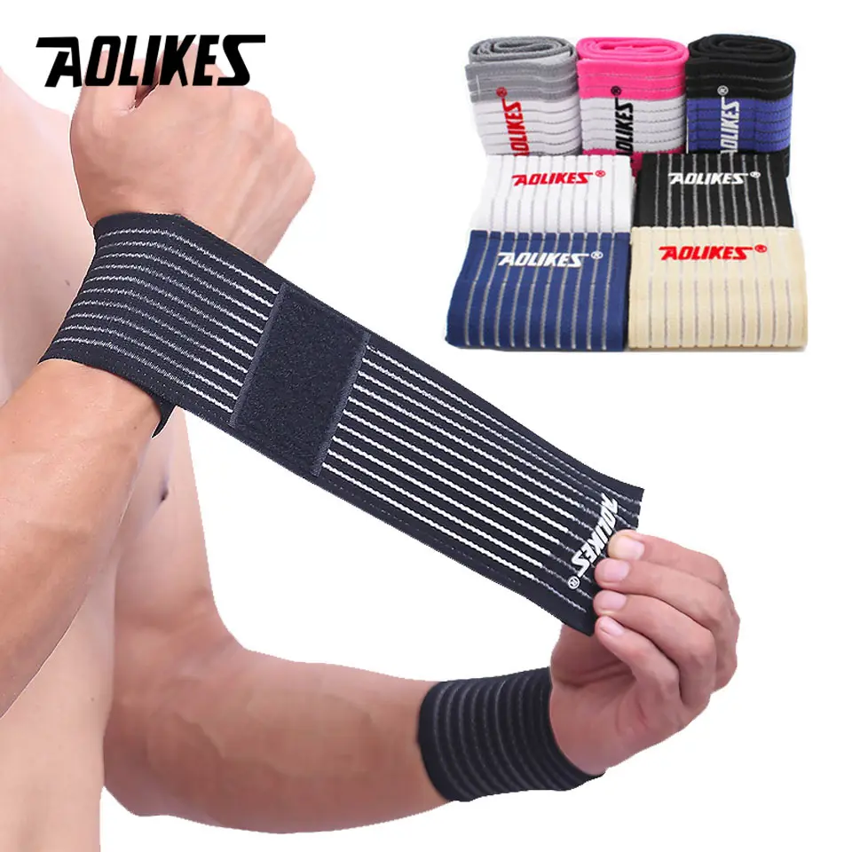 AOLIKES 1PCS Elastic Sport Wristband Hand Gym Support Wrist Band for Fitness Powerlifting