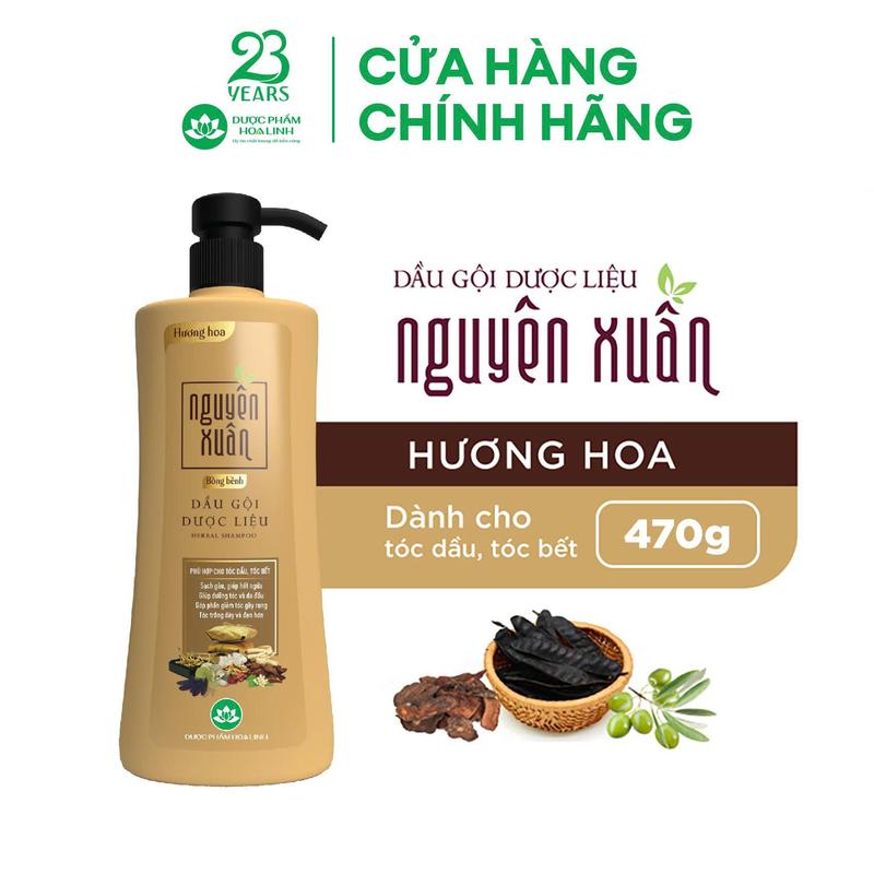 Dầu gội dược liệu Nguyên Xuân Bồng bềnh 470g- Dành cho tóc dầu bết - Tặng thêm 50g giá không đổi