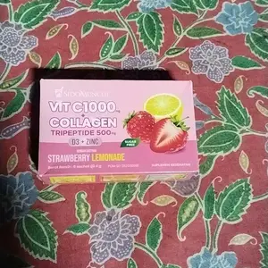 C+Collagen - Minuman Collagen Tripeptide 500mg + Vit C 1000mg untuk Kesehatan Kulit dan Imunitas