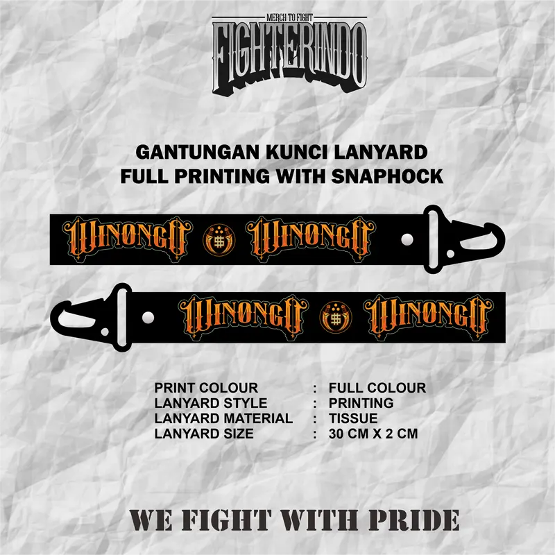 KEYCHAN PSHW GANTUNGAN KUNCI WINONGO 1903 LANYARD PRINTING SNAPHOCK STK NYELL 0