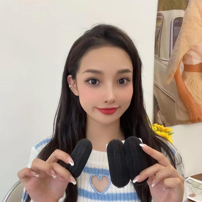 Product Introduction of 2pcs Fluffy Cushion Hair Clip Invisible and Traceless Hair Clip on Both Sides of the Head Bangs Raised Clip 4