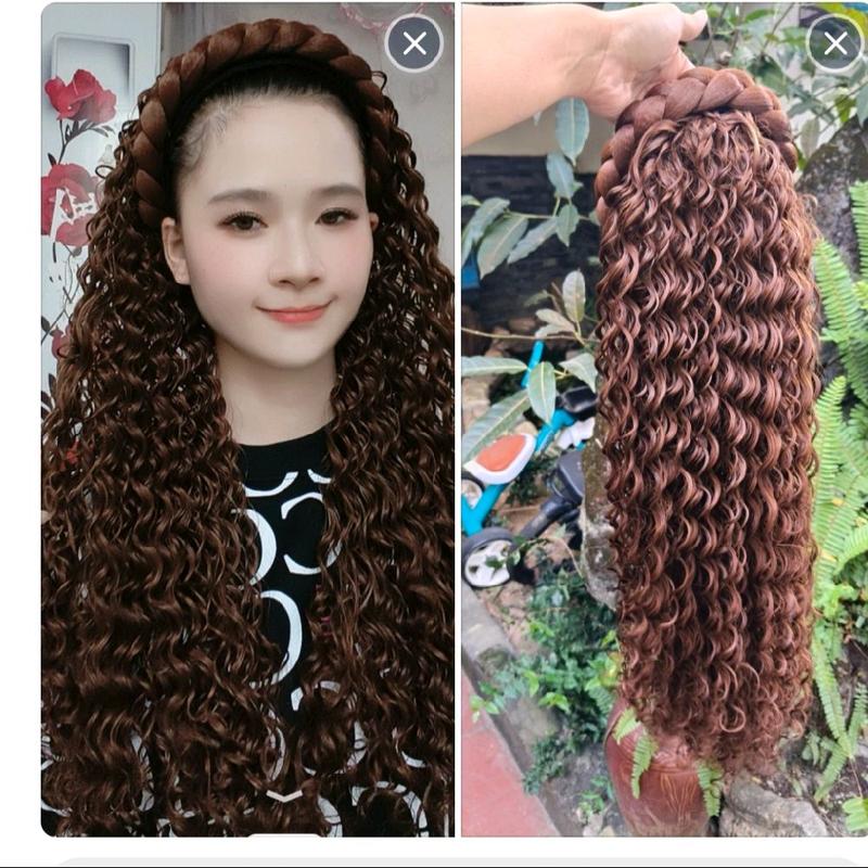  Tóc giả cài nữa đầu dáng xù đũa dài và lửng mẫu mới nhất 