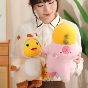 Boneka Naga Susu Nailong Mainan Mewah Face Nailoong Capybara Cross Dressing Hadiah Mainan Anak Mewah