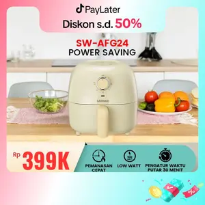 (SPESIAL JORDI ONSU) SAMONO 2,4 Liter Home Appliances Air Fryer Green [SW-AFG24]