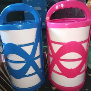 Rantang Monthong Susun 4 / Rantang 4 Susun / Rantang Monthong 4 Susun Hijau Pink Kitchenware rantang karakter 2 susun