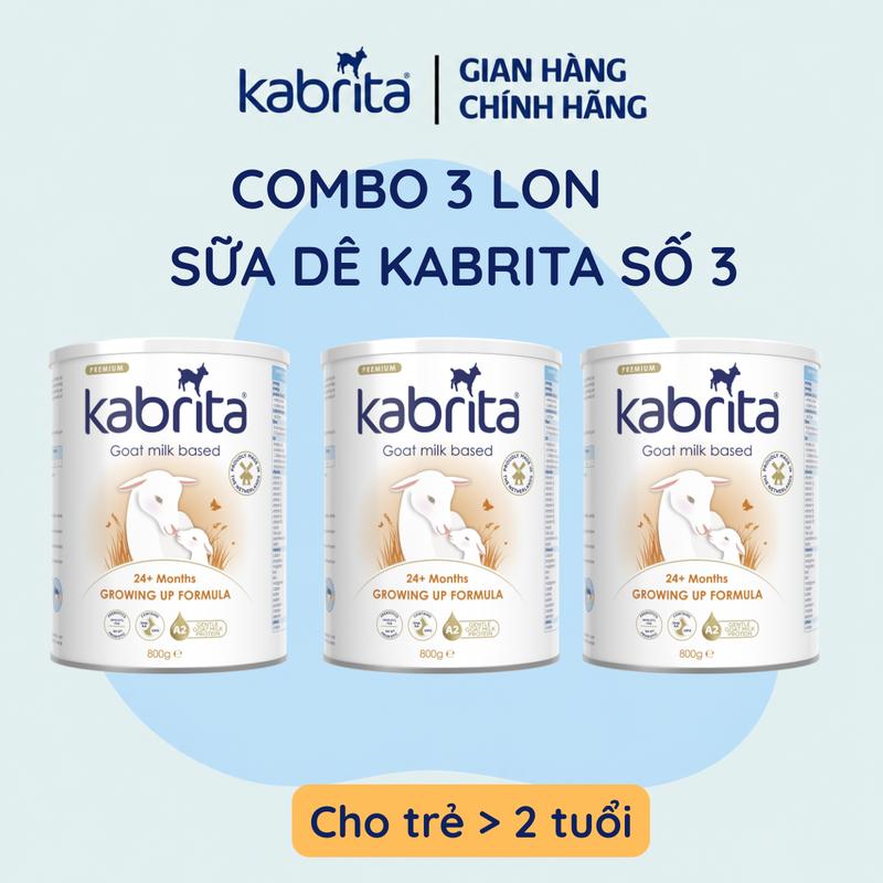 Combo 3 Lon Sữa dê Kabrita số 3 - Lon 800g x3