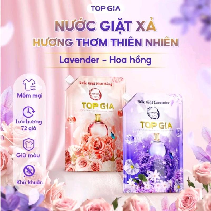 Combo 2 Túi  Nước Giặt TOPGIA Thơm Lưu Hương Lâu_Túi 2 Lít  Làm Sạch Cho Bé giặt  baby giặt  baby giặt  baby