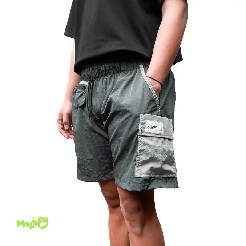 mollify calano spring - short pants stone grey key pocket | celana pendek saku samping | shortpants celana pendek pria wanita | Size M - XXL | Unisex Cargo 8