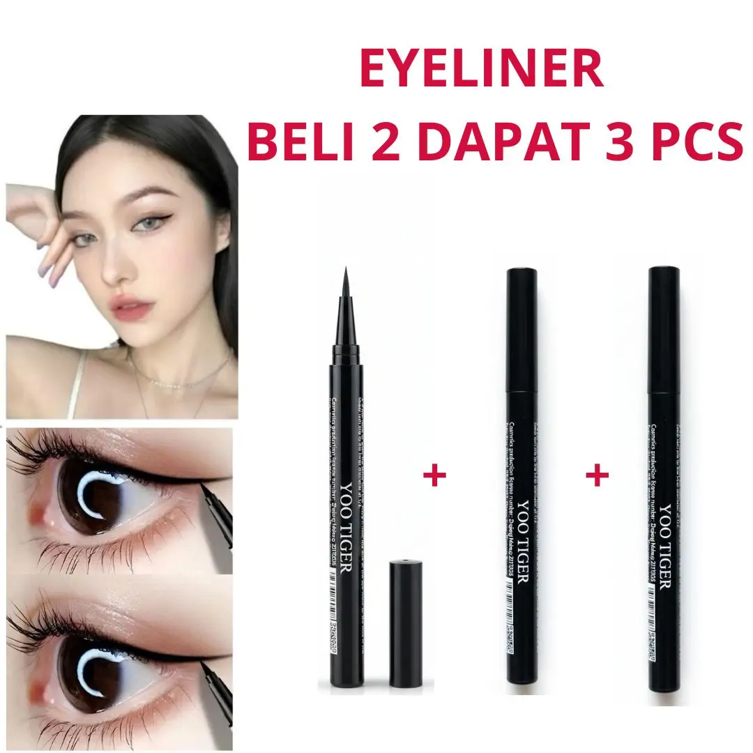 BPOM EYELINER PENCIL HITAM WATERPROOF BELI 2 DAPAT 3 PCS