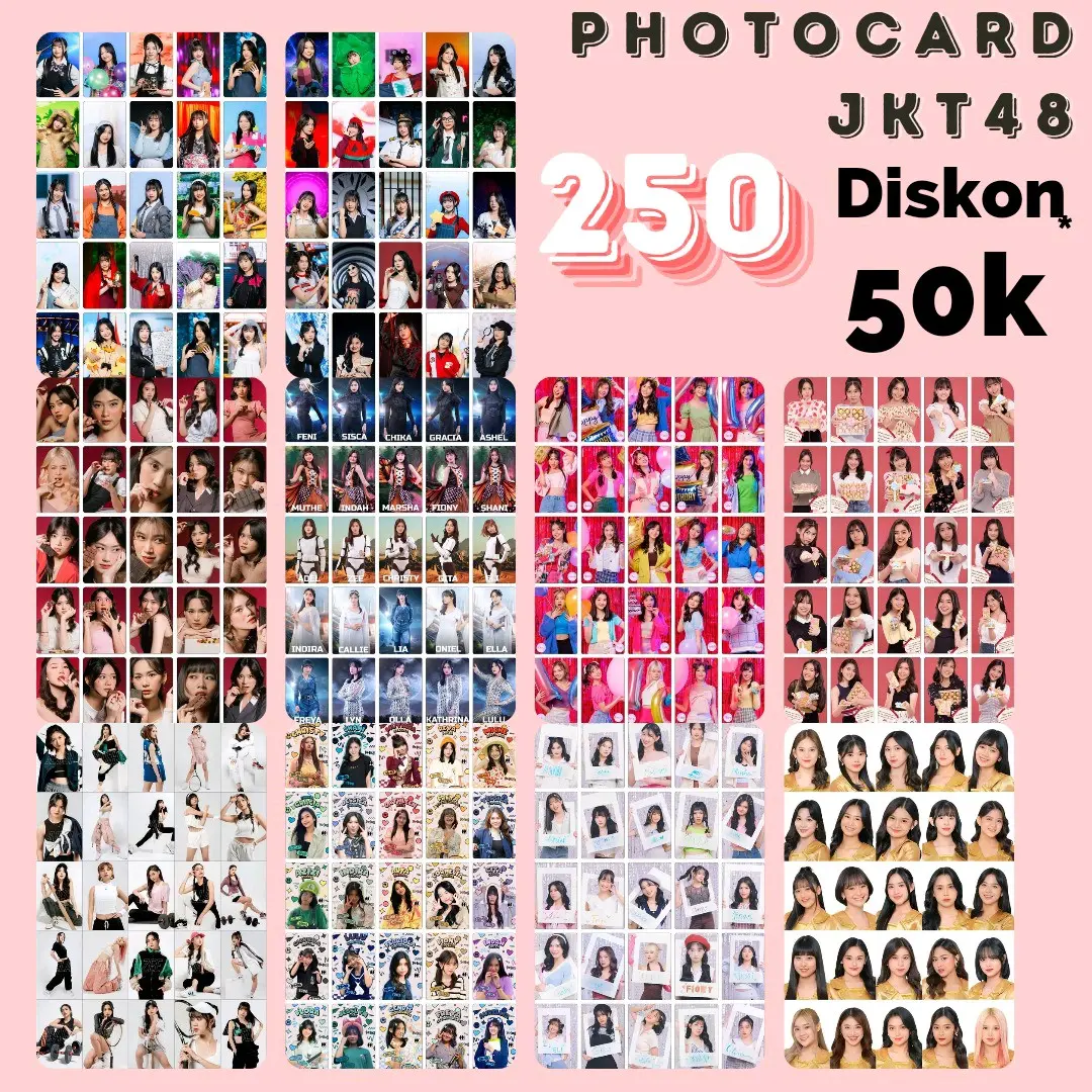 PHOTOCARD JKT48 1 SISI 250 PCS - TEMA BARU