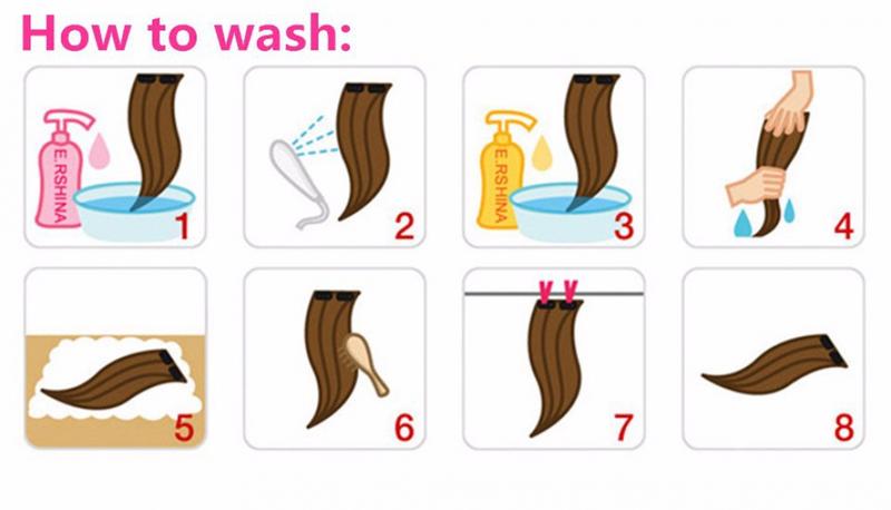 Product Introduction of European and American Fashion 16 Card 7-Piece Set Wig Set Women's Long Curly Hair High Temperature Matte Silk Hair Extension Cross-Border Foreign Trade 17