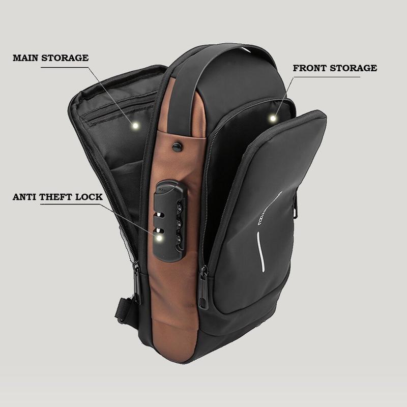 USB Charging Anti Theft Waterproof Men Shoulder Bag Crossbody Chest Bag For Travel And Daily Use 7