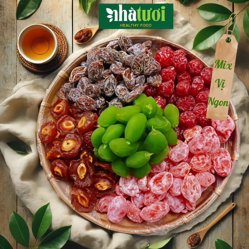 Ô Mai Xí Muội Mix 5 Vị Đặc Biệt Chua Ngọt Rất Ngon VƯỜN TƯƠI Food [300g] Túi Zip Giấy Tiện Lợi