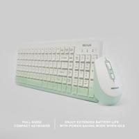 Gambar REXUS KM10 New Combo Wireless - Office Keyboard & Mouse Wireless - Gradation Green dari Techno Computer Bali Kota Denpasar 5 Tokopedia