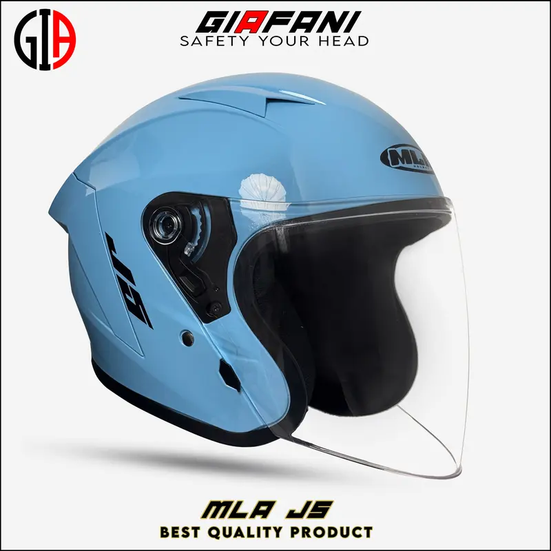 Helm Half Face HKM COSMO | Hitam Dof Kaca Visor Smoke SNI Motorcycle 8
