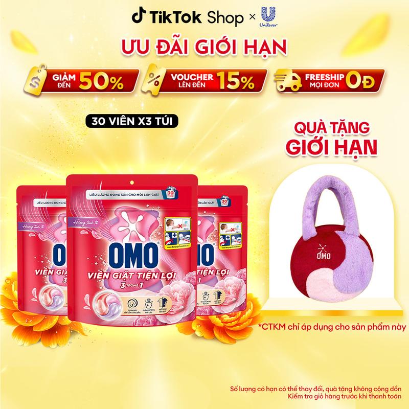 Combo 3 Túi viên giặt tiện lợi OMO 3 trong 1 [2]