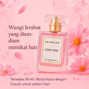 DR PARFUME Love Pink Eau de Parfum 30 ml Wangi Lembut Diam-diam Memikat Hati Botol Kaca Elegan Cocok untuk Sehari-hari