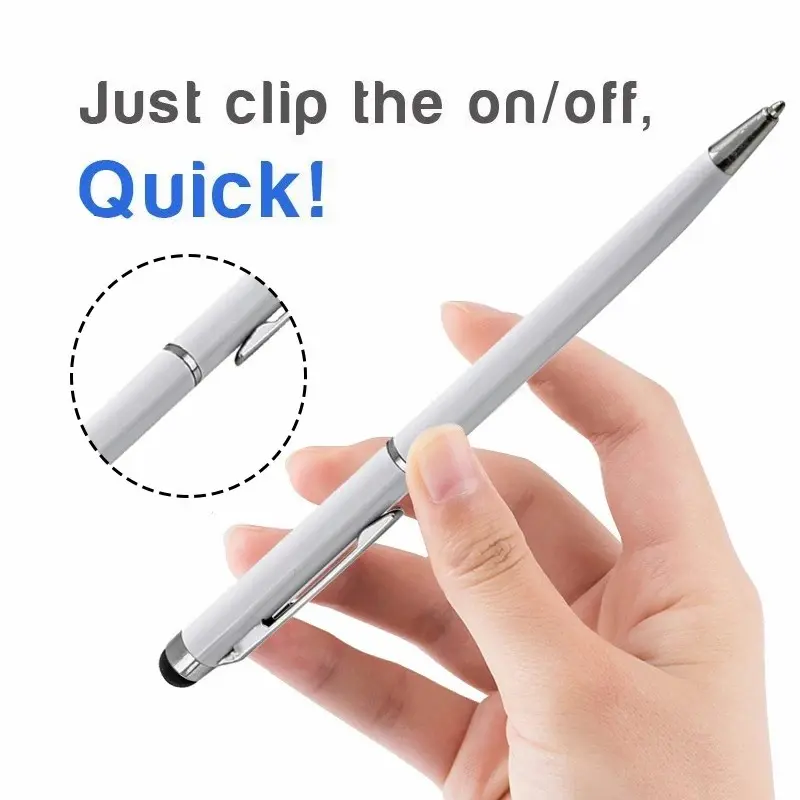 STYLUS PEN 2 IN 1 UNIVERSAL DUAL USE BULPEN TABLET HP ANDROID IPAD