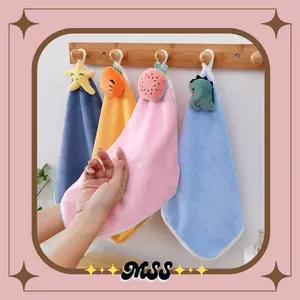 MSS-(COD)  Lap Tangan Gantung Karakter 3D Mudah Menyerap Hand Towel Multifungsi Kain Lap Dapur Cepat Kering Microfiber(BELI LOKAL)