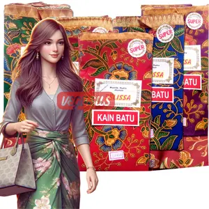 Kain Panjang Jarik Batik Felissa Kain Batu Solo Warna 3Pcs Motif Unik Indonesia Ukuran 108x170cm Bahan Katun Berkualitas Tinggi Serbaguna untuk Aksesori Mode