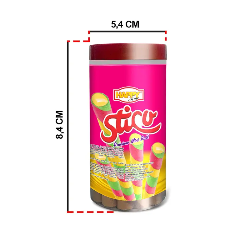 Happy Time Astor Sticu Mini Wafer Roll Rainbow - 3 Toples Mini 2