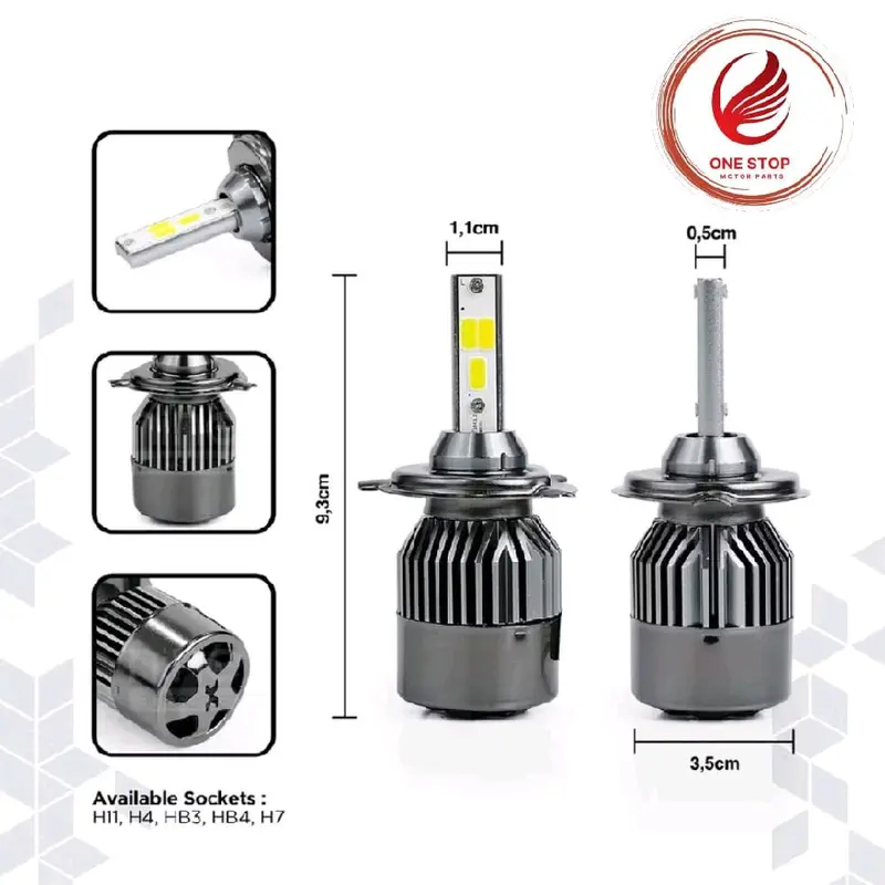 LAMPU LED Fog Lamp H11 H8 H16 HB3 HB4 Mobil X9 ECO9 Original Ori Asli Luminos Luximos Nine 7