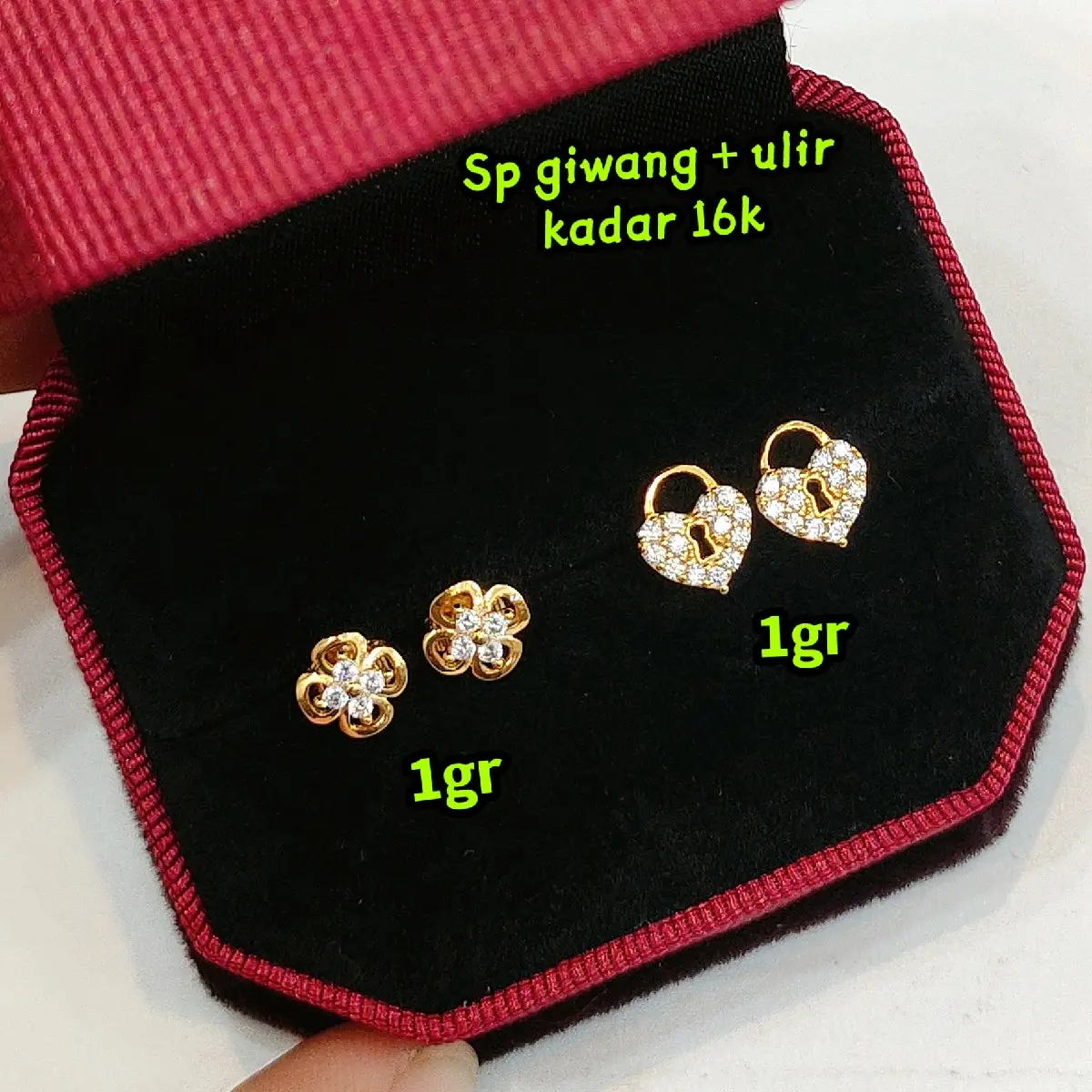 sp anting giwang+ulir 1gr kadar 700/16k