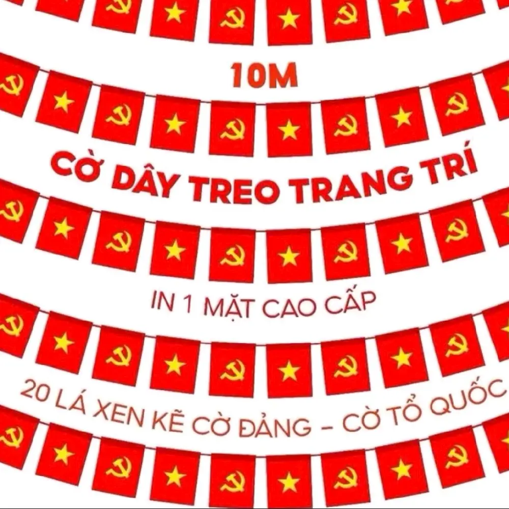 cờ cầm tay,cờ dây treo trang trí- cờ Đảng, cờ tổ quốc