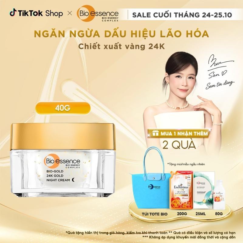 Kem dưỡng ban đêm Làm Đẹp Da chiết xuất vàng sinh học 24K Bio-Gold Bio-essence 40g