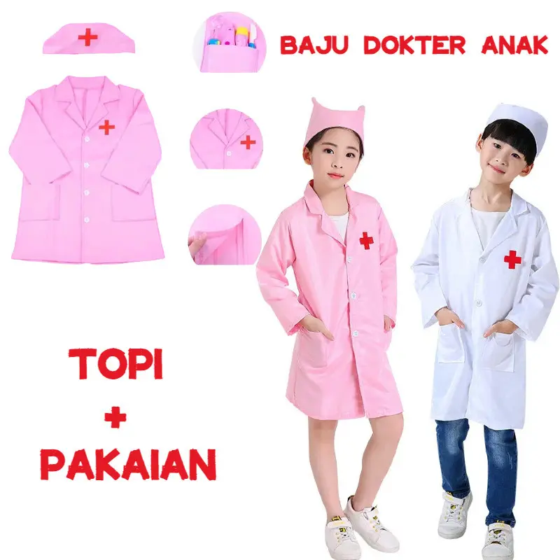 Mainan Baju Dokter Anak Kostum Profesi Import - Baju Dokter Anak