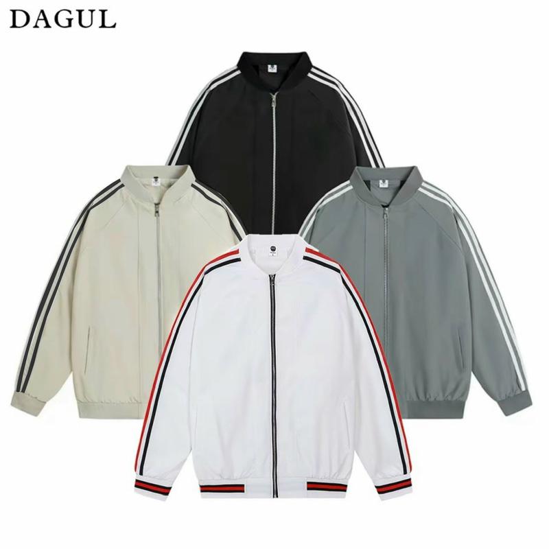 Áo khoác nam nữ gió Bomber DAGUL trơn 2 lớp - phối viền - tay dài - trượt nước cản gió (M-10)